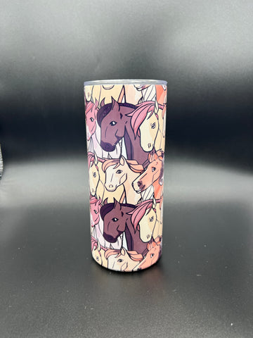 Cartoon Horse Collage Tumbler