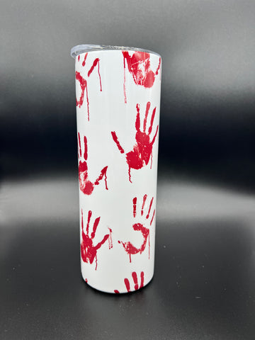 Crime Scene Handprints Tumbler