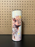 Floral Highland Cow Tumbler